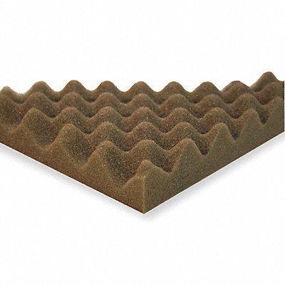 Acoustic Foam Convoluted Gray 1in PK4
