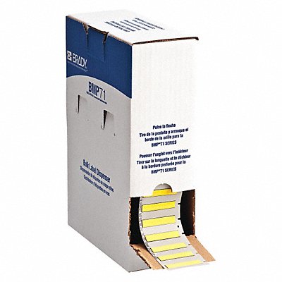 Cartridge Label 1-13/17 in W Yellow