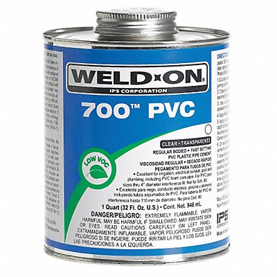 Pipe Cement Clear 8 Oz PVC