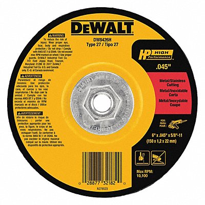 Abrsv Cut Whl 6In D 0.045In T 7/8In AH