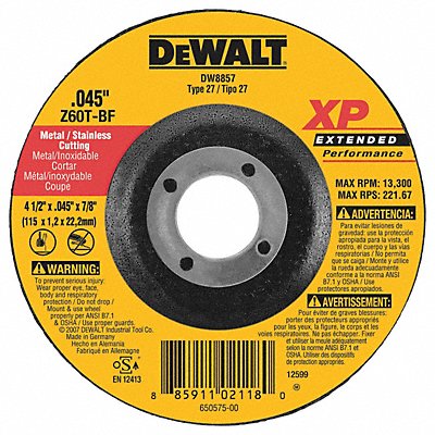 Abrasive Cut-Off Wheel 7 in Dia.