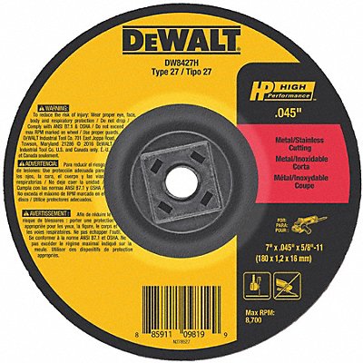 Abrasive Cut Wheel 7 Dia. 60 Grit