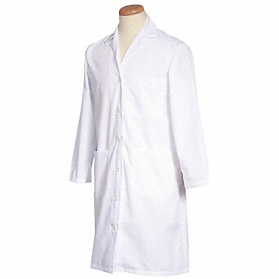 Lab Coat L White 39-1/2 in L