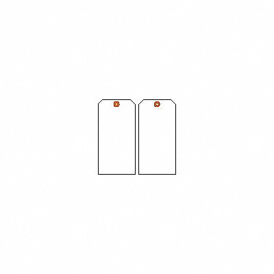 Blank Tag 5-3/4 x 3 In Wht Met PK10