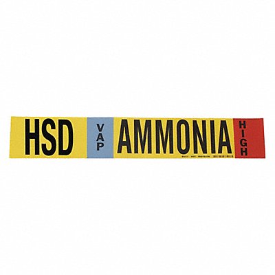 Ammonia Pipe Marker HSD 3/4 to 2-1/2In
