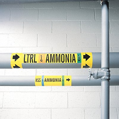 Ammonia Pipe Marker TSR 1 to 2-1/2In PK4