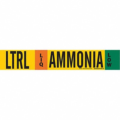 Ammonia Pipe Marker LTRL 8In and Above