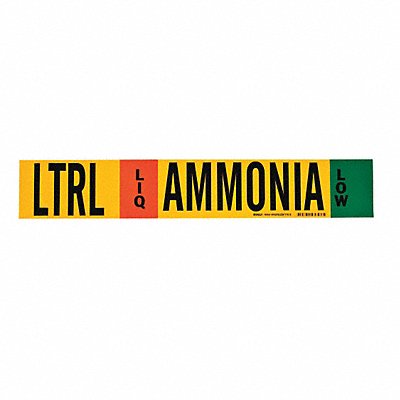 Ammonia Pipe Marker LTRL 8In and Above