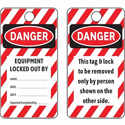 Danger Tag 5-3/4 x 3 In Cardstock PK25