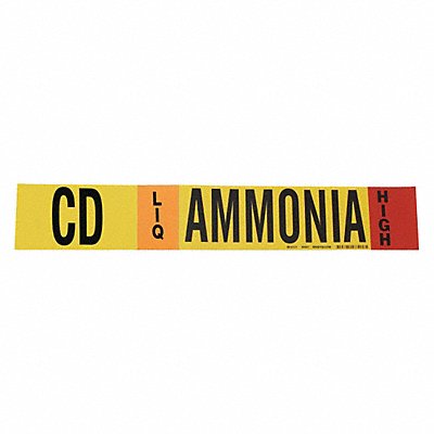 Ammonia Pipe Marker CD 8In and Above