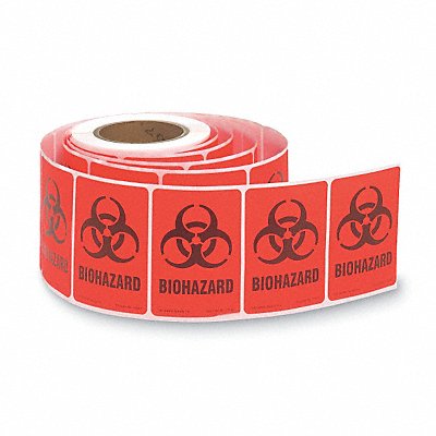 Biohazard Label 5 H 3-1/2 W PK20