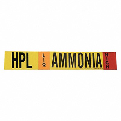 Ammonia Pipe Marker HPL 3 to 5In