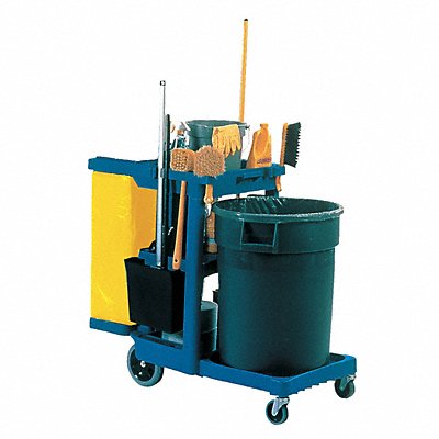 Cleaning Cart Blue Plastic