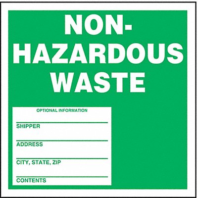 Hazardous Waste Label 6 in H PK25