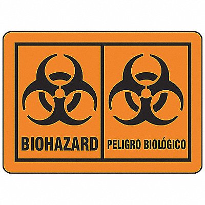 Biohazard Label 5 in H 3-1/2 in W PK25