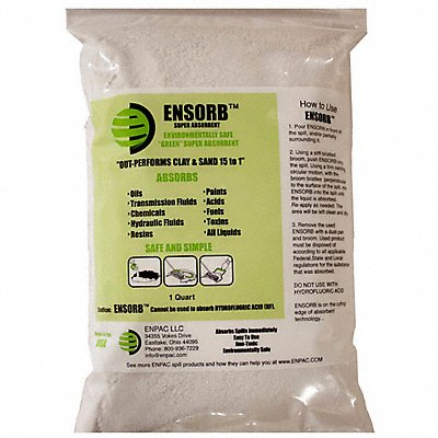 Loose Absorbent,1 qt.,Bag,PK 12